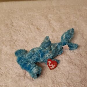 Ty Blue Shark Plush Toy